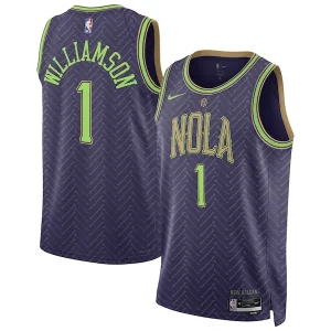 Bonito Práctico Zion Williamson New Orleans Pelicans Nike Unisex 2024/25 Swingman Player Jersey City Edition Purple  para la gran final