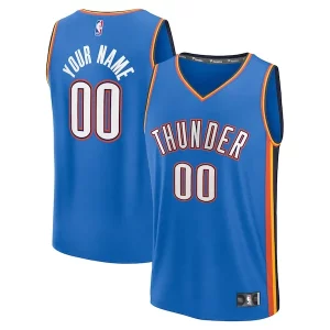 Cool Fantástico Oklahoma City Thunder Fast Break Custom Replica Jersey Icon Edition Blue  para la gran final
