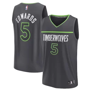 Resistente Magnífico Fantástico Anthony Edwards Minnesota Timberwolves Youth Fast Break Replica Player Jersey Statement Edition Anthracite  para la gran final