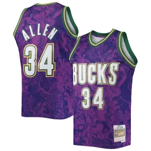 Ideal Genial Fácil de llevar Ray Allen Milwaukee Bucks Hardwood Classics 2000/01 Lunar New Year Swingman Jersey Purple  para la gran final