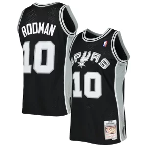 Maravilloso Cool Dennis Rodman San Antonio Spurs 2001/02 Hardwood Classics Swingman Jersey Black  para la gran final