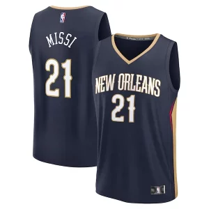 Chulo Yves Missi New Orleans Pelicans 2024 NBA Draft Fast Break Player Jersey Icon Edition Navy  para la gran final