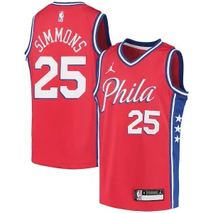 Estupendo Exquisito Ben Simmons Philadelphia 76ers Jordan Brand Youth 2020/21 Swingman Player Jersey Statement Edition Red  para la gran final