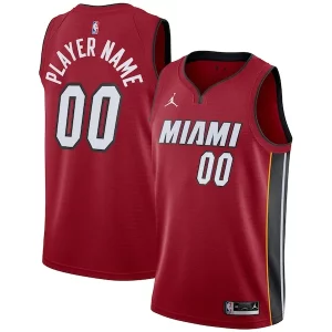 Resistente Miami Heat Jordan Brand Swingman Custom Jersey Statement Edition Red  para la gran final