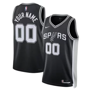 Fantástico San Antonio Spurs Nike Unisex Swingman Custom Jersey Black Icon Edition  para la gran final
