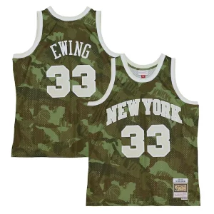 Fantástico Estupendo Único Patrick Ewing New York Knicks Hardwood Classics 1991/92 Ghost Green Swingman Jersey Camo  para la gran final