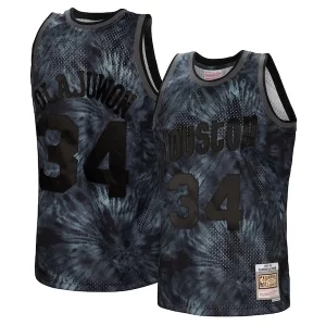 Duradero Fantástico Increíble Hakeem Olajuwon Houston Rockets Hardwood Classics 1993/94 Tie Dye Swingman Jersey Black  para la gran final