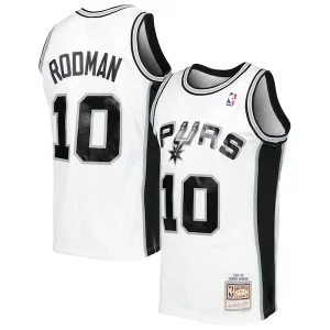 Práctico Dennis Rodman San Antonio Spurs 2001/02 Hardwood Classics Swingman Jersey White  para la gran final
