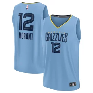 Maravilloso Chulo Ja Morant Memphis Grizzlies Fast Break Replica Player Jersey Statement Edition Light Blue  para la gran final