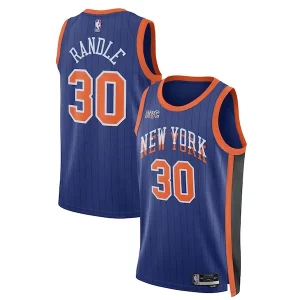 Práctico Julius Randle New York Knicks Nike Unisex 2023/24 Swingman Jersey Blue City Edition  para la gran final