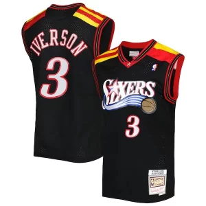 Magnífico Allen Iverson Philadelphia 76ers Hardwood Classics 2006/07 Swingman Jersey Black  para la gran final