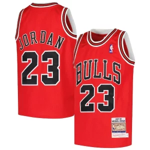 Chulo Michael Jordan Chicago Bulls Youth Hardwood Classics 1997/98 Authentic Jersey Red  para la gran final