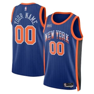 Fantástico Cool Versátil New York Knicks Nike Unisex 2023/24 Custom Swingman Jersey Blue City Edition  para la gran final