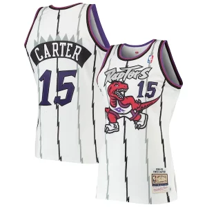 Duradero Vince Carter Toronto Raptors 1998/99 Hardwood Classics Authentic Jersey White  para la gran final