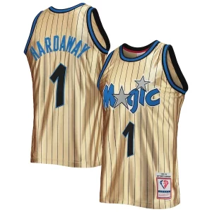 Delicioso Cool Penny Hardaway Orlando Magic 75th Anniversary 1993/94 Hardwood Classics Swingman Jersey Gold  para la gran final
