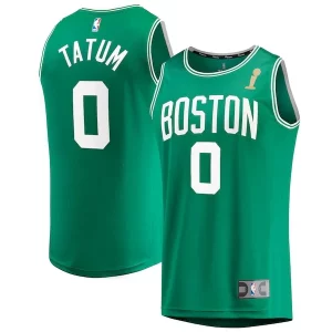 Increíble Único Resistente Jayson Tatum Boston Celtics 2024 NBA Finals Champions Fast Break Replica Player Jersey Kelly Green Icon Edition  para la gran final