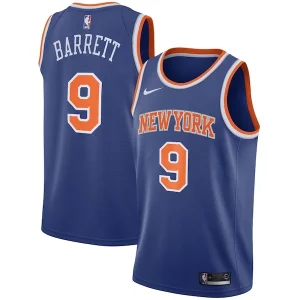 Magnífico RJ Barrett New York Knicks Nike Swingman Jersey Blue Icon Edition  para la gran final