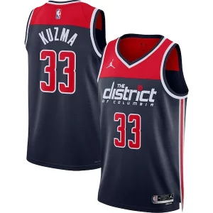 Sofisticado Bonito Clásico Kyle Kuzma Washington Wizards Jordan Brand Unisex Swingman Jersey Statement Edition Navy  para la gran final