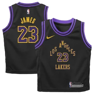 Robusto Perfecto LeBron James Los Angeles Lakers Nike Preschool 2023/24 Swingman Replica Jersey City Edition Black  para la gran final