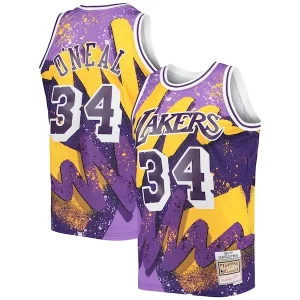 Resistente Shaquille O'Neal Los Angeles Lakers Hardwood Classics 1996/97 Hyper Hoops Swingman Jersey Purple  para la gran final