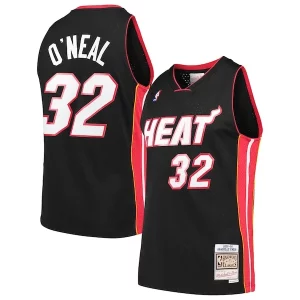 Encantador Comodo Chulo Shaquille O'Neal Miami Heat Hardwood Classics Swingman Jersey Black  para la gran final