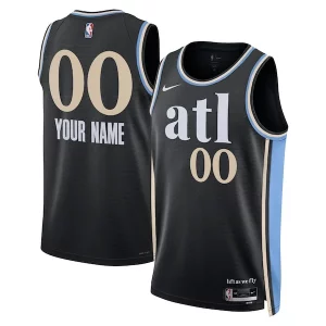 Hermoso Atlanta Hawks Nike Unisex 2023/24 Custom Swingman Jersey Black City Edition  para la gran final