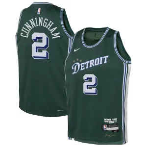 Perfecto Bonito Cade Cunningham Detroit Pistons Nike Youth 2022/23 Swingman Jersey City Edition Green  para la gran final