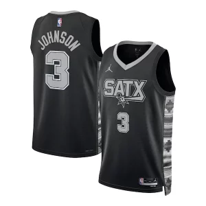 Original Keldon Johnson San Antonio Spurs Jordan Brand Unisex Swingman Jersey Statement Edition Black  para la gran final