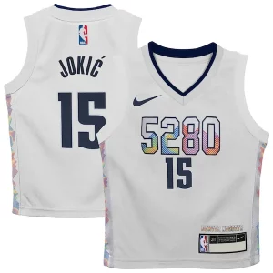 Bonito Nikola Jokic Denver Nuggets Nike Toddler 2024/25 Swingman Player Jersey City Edition White  para la gran final