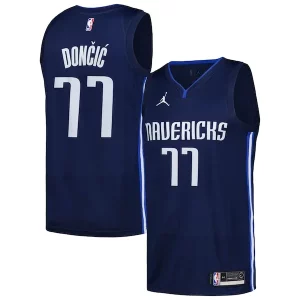 Perfecto Estupendo Único Luka Dončić Dallas Mavericks Jordan Brand Swingman Player Jersey Statement Edition Navy  para la gran final