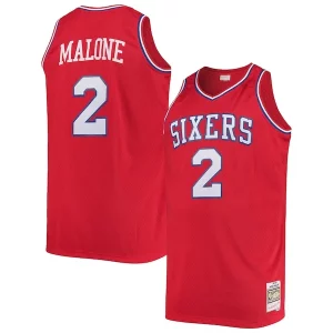 Lujoso Chulo Moderno Moses Malone Philadelphia 76ers 1982/83 Big & Tall Hardwood Classics Swingman Jersey Red  para la gran final