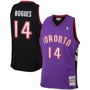 Fácil de llevar Original Muggsy Bogues Toronto Raptors 2001/02 Hardwood Classics Swingman Jersey Purple  para la gran final