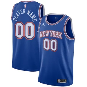 Estupendo New York Knicks Jordan Brand Swingman Custom Jersey Statement Edition Blue  para la gran final
