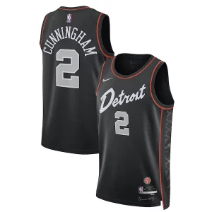 Cool Versátil Original Cade Cunningham Detroit Pistons Nike Unisex 2023/24 Swingman Jersey Black City Edition  para la gran final