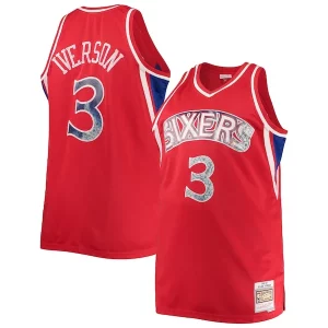 Encantador Original Allen Iverson Philadelphia 76ers Big & Tall 1996/97 NBA 75th Anniversary Diamond Swingman Jersey Red  para la gran final
