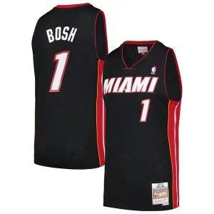 Moderno Original Chris Bosh Miami Heat 2012/13 Hardwood Classics Swingman Jersey Black  para la gran final