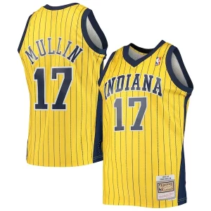Hermoso Chris Mullin Indiana Pacers 1999/00 Hardwood Classics Swingman Jersey Gold  para la gran final