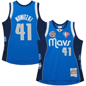 Atractivo Dirk Nowitzki Dallas Mavericks Unisex Hall of Fame Class of 2023 Throwback Swingman Jersey Blue  para la gran final