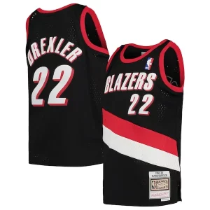 Versátil Moderno Duradero Clyde Drexler Portland Trail Blazers Youth 1991/92 Hardwood Classics Swingman Jersey Black  para la gran final