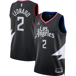 Original Delicioso Kawhi Leonard LA Clippers Jordan Brand Unisex Swingman Jersey Statement Edition Black  para la gran final