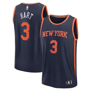 Ideal Duradero Versátil Josh Hart New York Knicks Fast Break Replica Player Jersey Statement Edition Navy  para la gran final