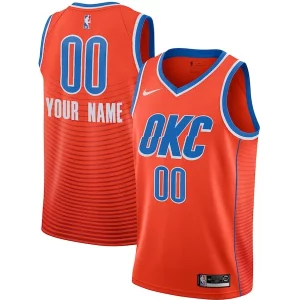Original Ideal Oklahoma City Thunder Jordan Brand Swingman Custom Jersey Statement Edition Orange  para la gran final