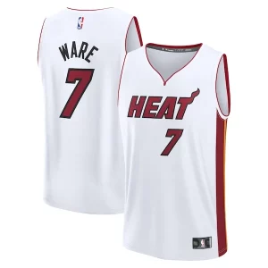 Comodo Genial Kel'el Ware Miami Heat Fast Break Replica Player Jersey Association Edition White  para la gran final