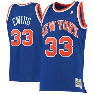 Hermoso Clásico Patrick Ewing New York Knicks 1991/92 Hardwood Classics Swingman Jersey Blue  para la gran final