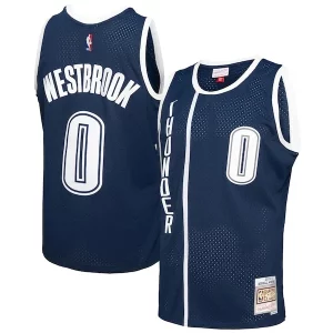 Lujoso Russell Westbrook Oklahoma City Thunder 2015/16 Swingman Jersey Blue  para la gran final
