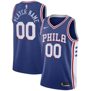 Elegante Resistente Robusto Philadelphia 76ers Nike 2020/21 Swingman Custom Jersey Icon Edition Royal  para la gran final