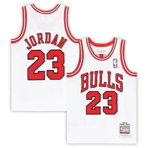 Atractivo Cool Michael Jordan Chicago Bulls Preschool 1997/98 Hardwood Classics Authentic Jersey White/Black/Red  para la gran final
