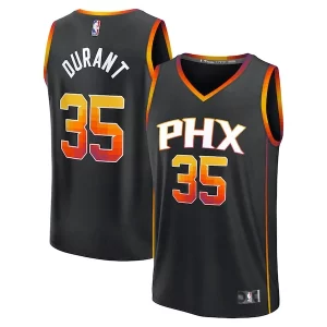 Atractivo Kevin Durant Phoenix Suns Fast Break Replica Player Jersey Statement Edition Black  para la gran final