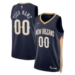 Lujoso New Orleans Pelicans Nike 2021/22 Diamond Swingman Custom Jersey Icon Edition Navy  para la gran final