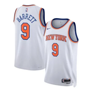 Práctico RJ Barrett New York Knicks Nike Unisex Swingman Jersey Association Edition White  para la gran final